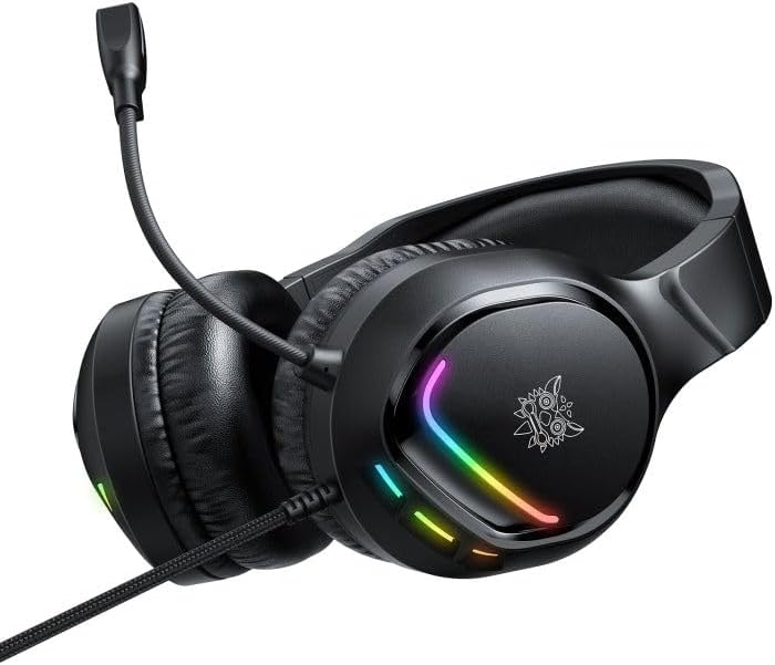 ONIKUMA X31 RGB Gaming Headphone Wired Headset – Yüksek Ses Kalitesi, Gürültü Engelleme Mikrofonu, Konforlu Tasarım